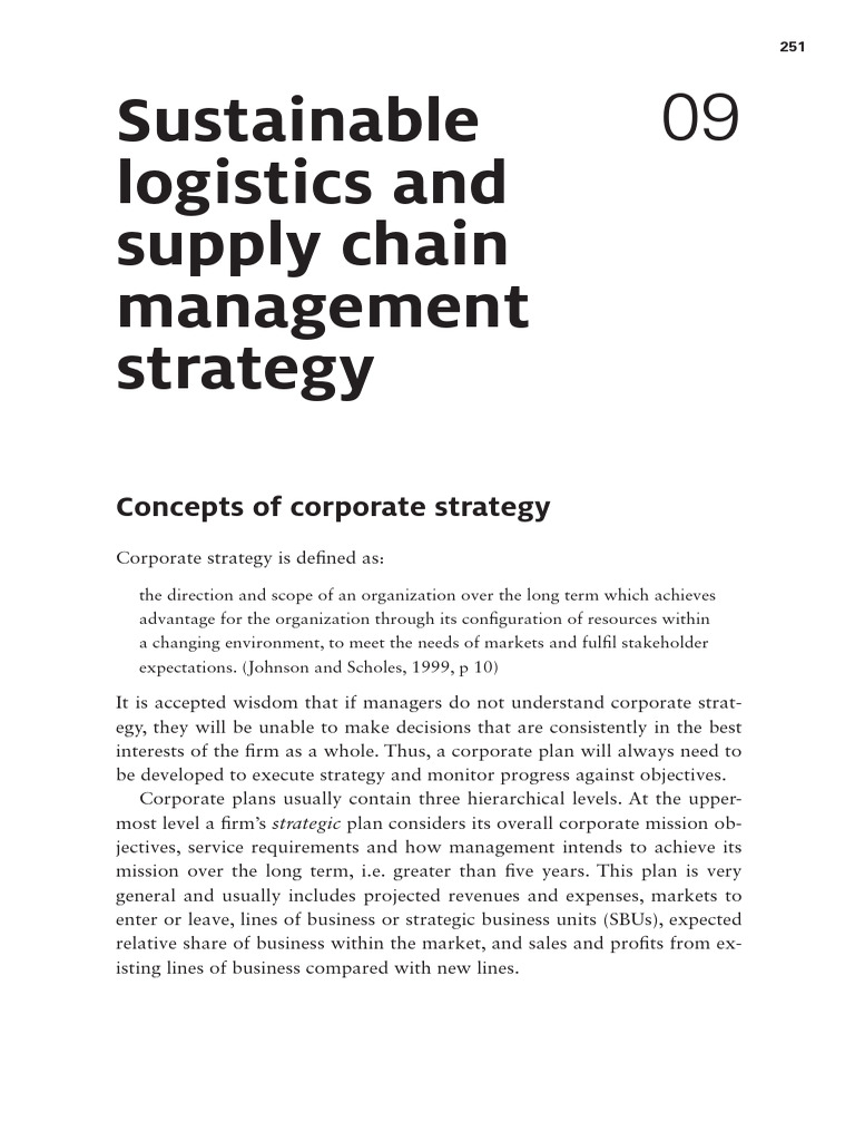 Sustainable Logistics and Supply Chain Management Principles and ...