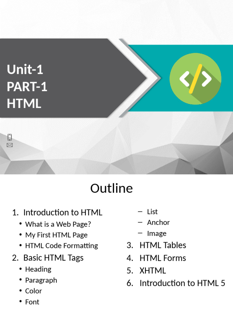 HTML Basics: Structure and Tags Guide | PDF | Html | Html Element