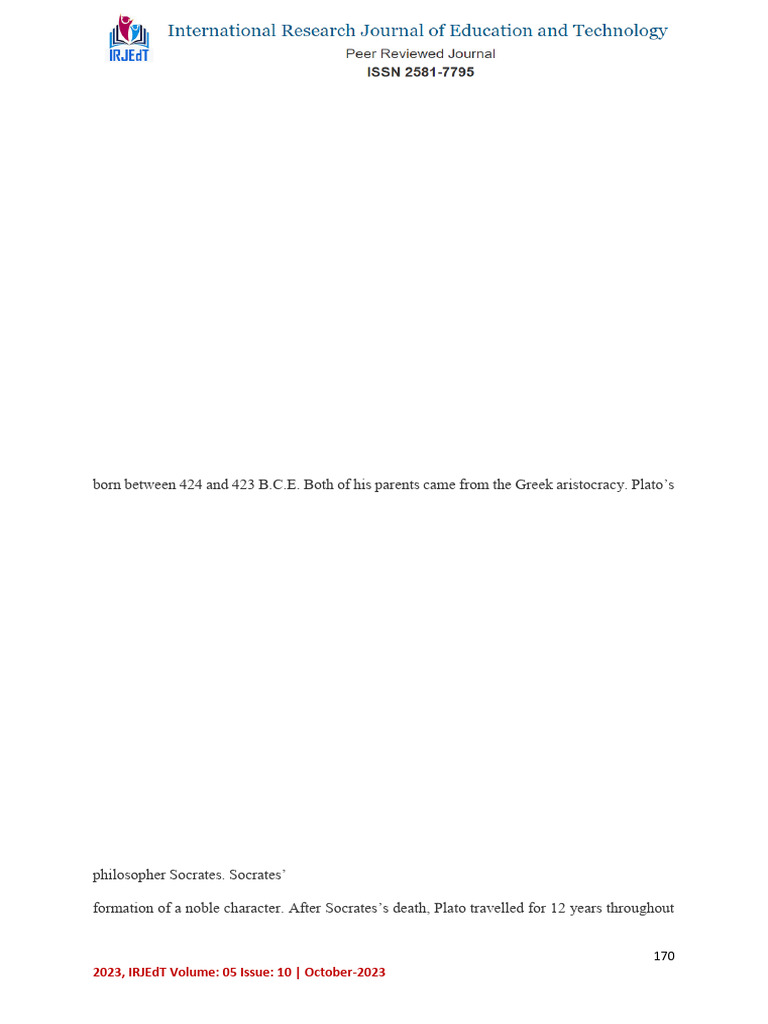 Plato's Educational Philosophy Explained | PDF | Plato | Socrates