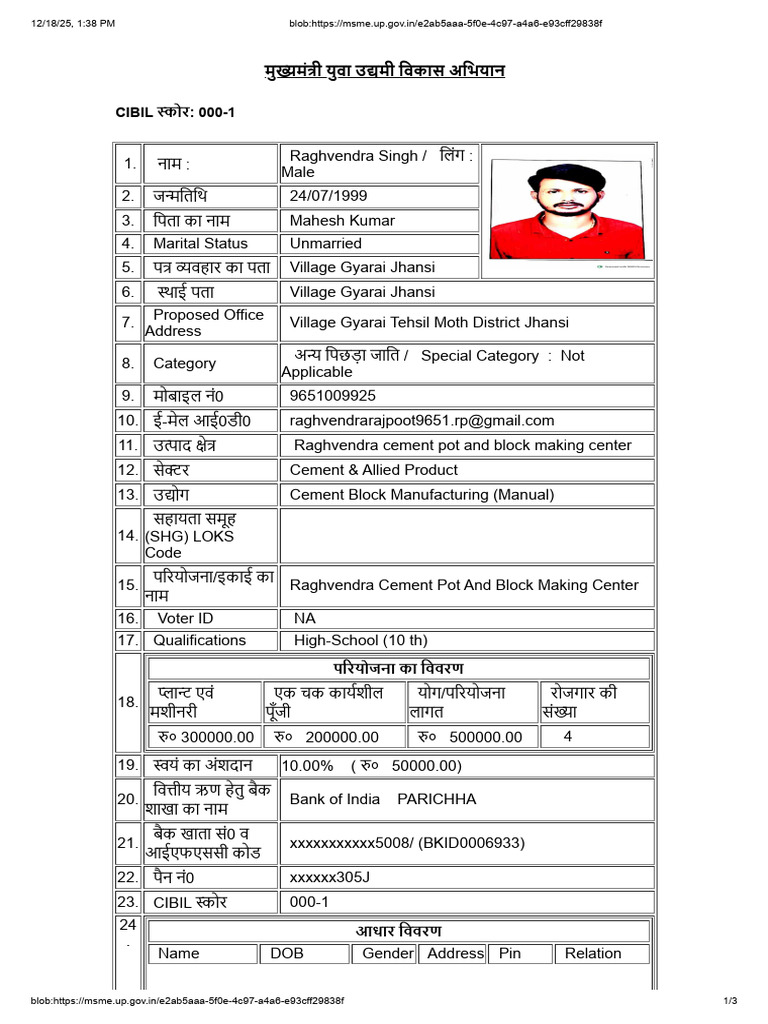 Ragha Form | PDF