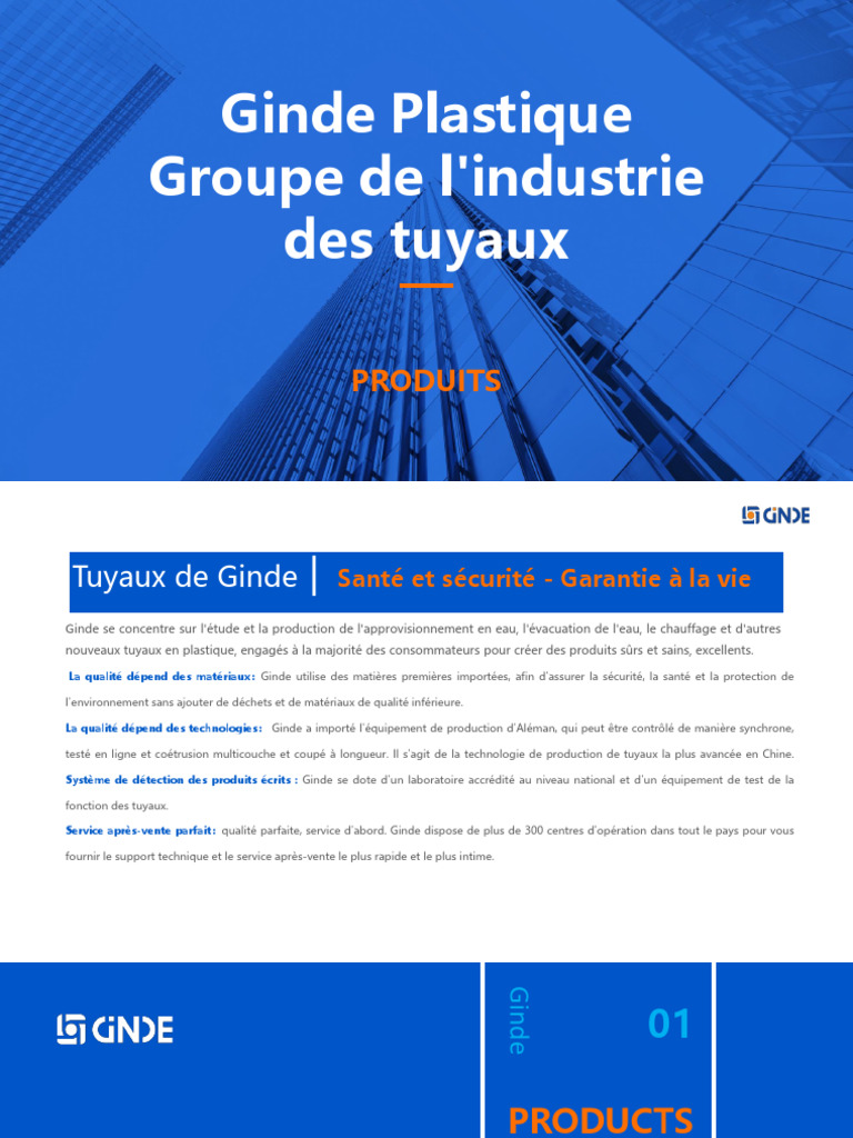 Tuyaux en plastique Ginde : qualité et sécurité | PDF | Tuyau ...