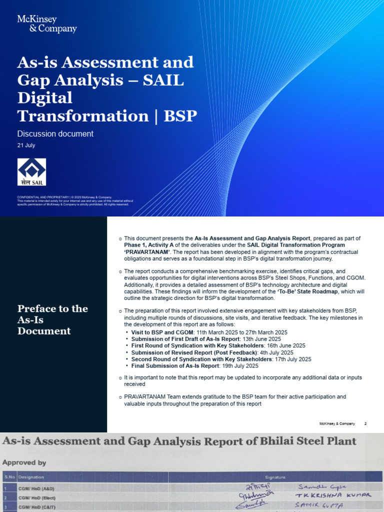 SAIL Digital Transformation Gap Analysis | PDF | Machine Learning ...