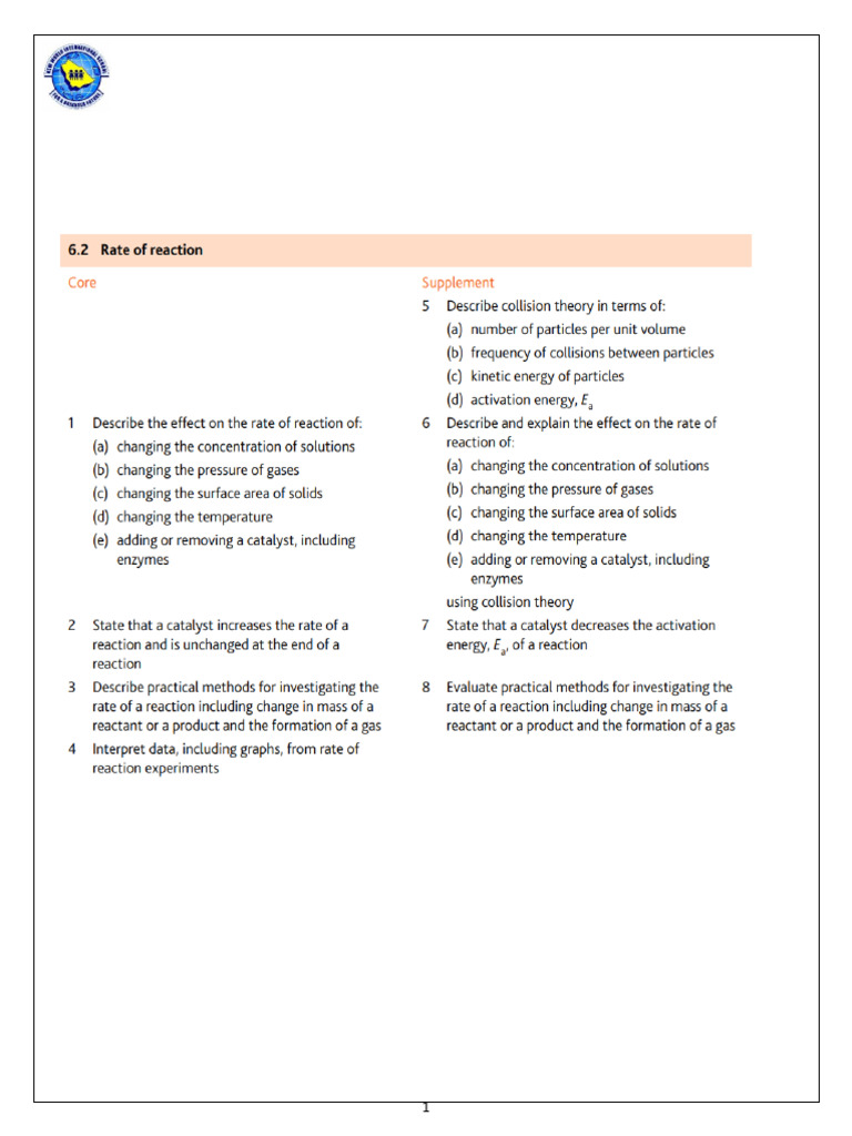 Factors Influencing Reaction Rates | PDF | Reaction Rate | Chemical ...