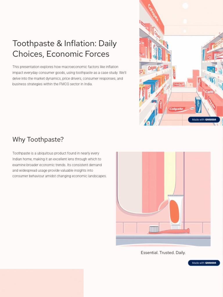 Toothpaste and Inflation Daily Choices Economic Forces | PDF ...