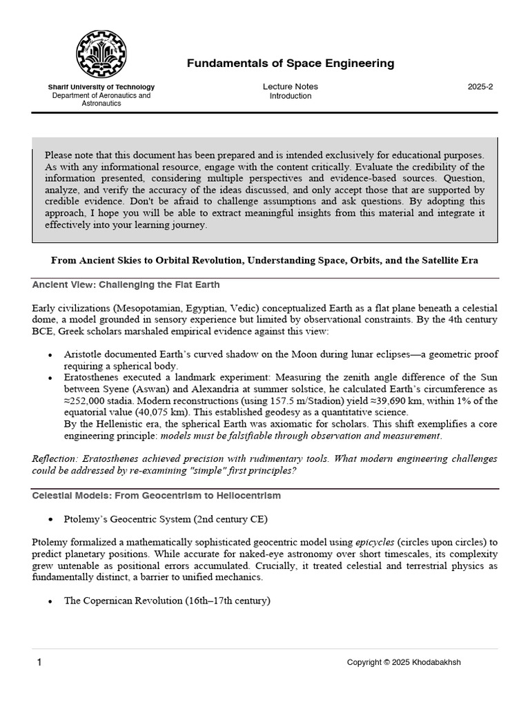 FSE Notes 01 Introduction | PDF | Heliocentrism | Orbit
