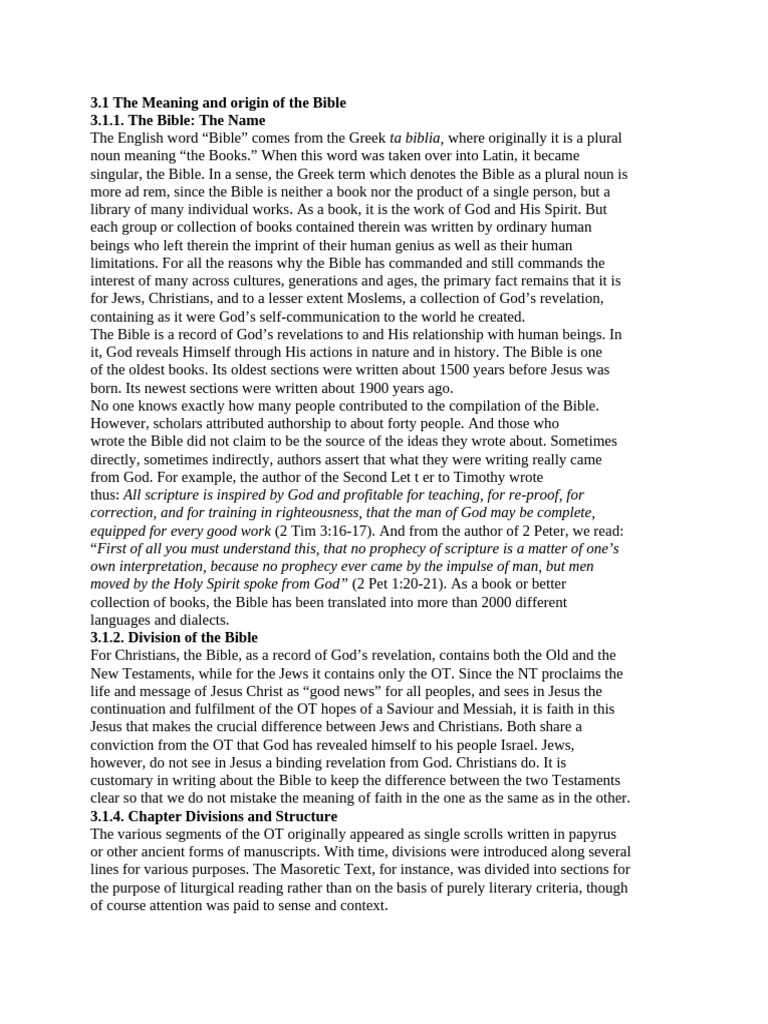 Understanding the Bible's Origins and Structure | PDF | Septuagint | Bible