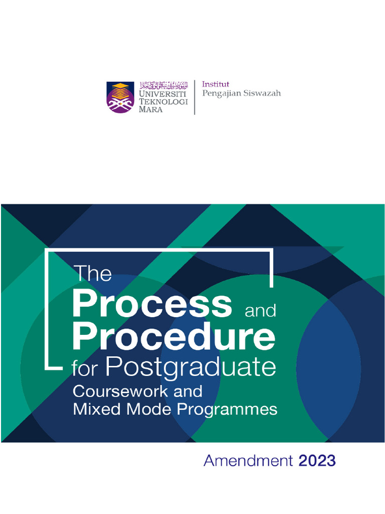 Postgraduate Procedures Amendment 2023 | PDF | Postgraduate Education ...