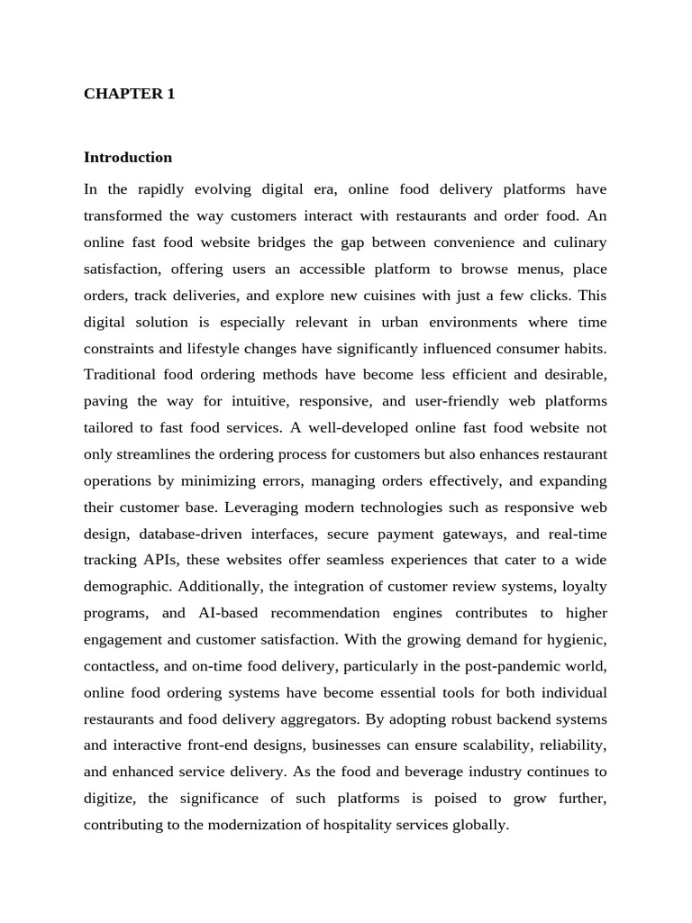 Online Fast Food Ordering System Guide | PDF | Databases | Usability