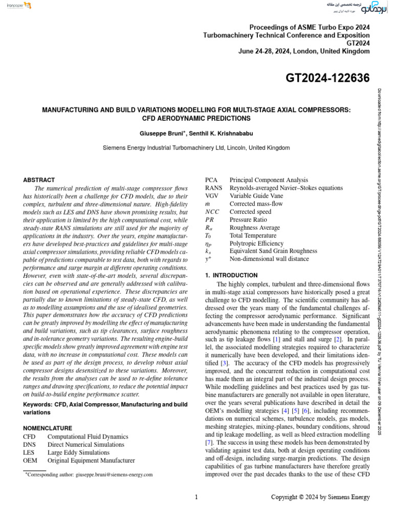 CFD Modeling for Axial Compressor Variations | PDF | Computational ...