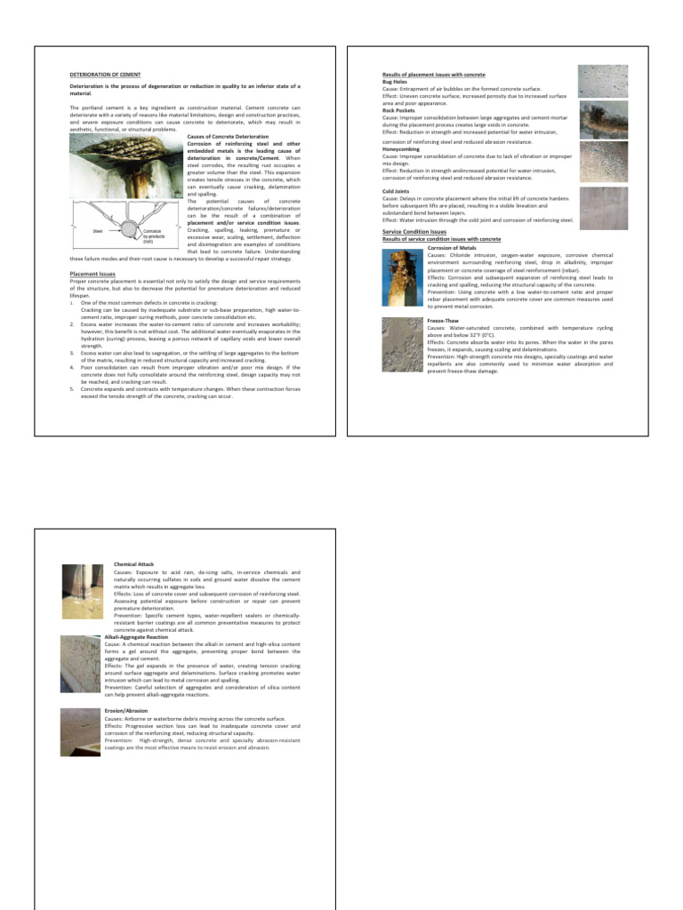 Deterioration of Cement | PDF