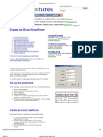 Create an Excel UserForm