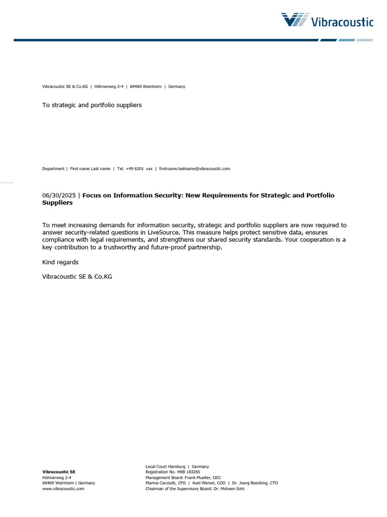 Information Letter LiveSource | PDF
