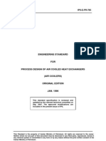 Process Design Standard for Air Cooled Heat Exchangers
