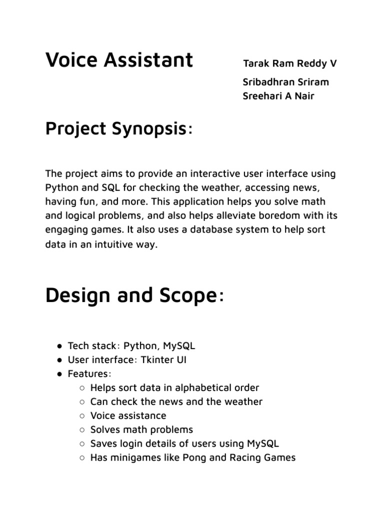 Interactive Voice Assistant App | PDF