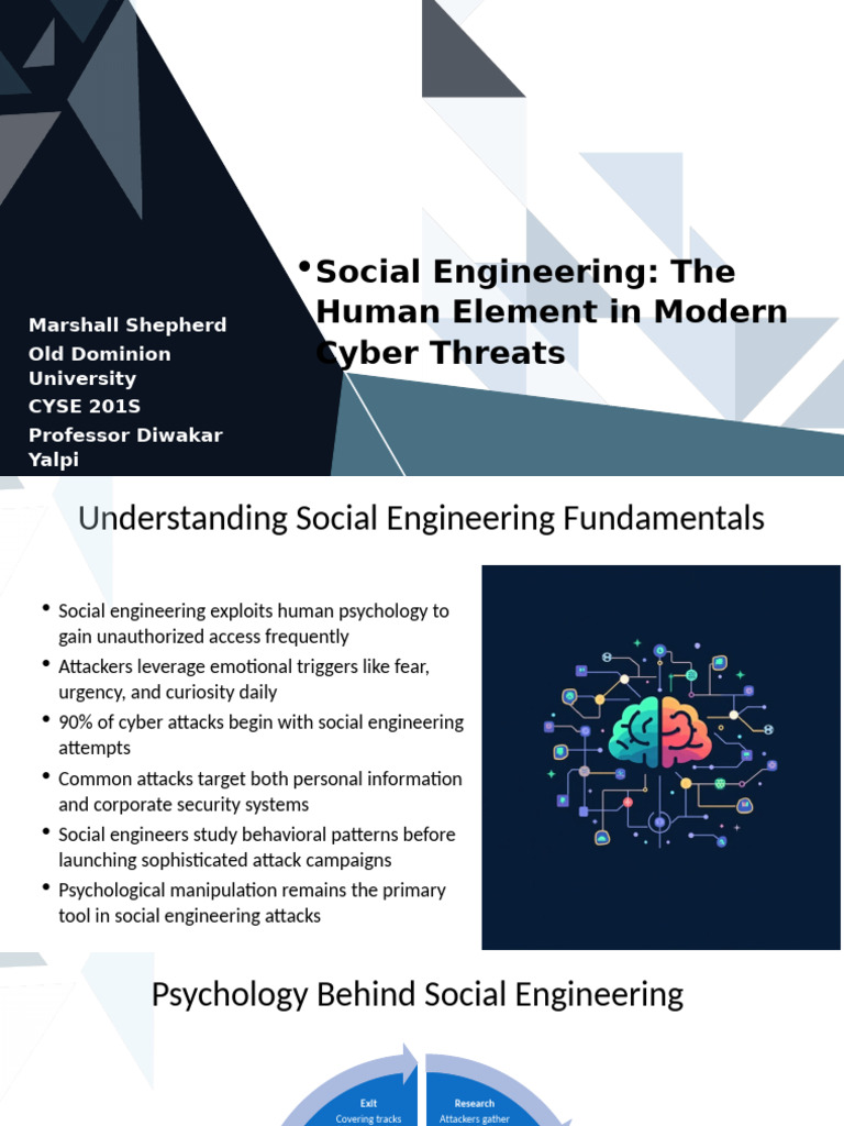 Understanding Social Engineering Threats | PDF | Social Engineering ...