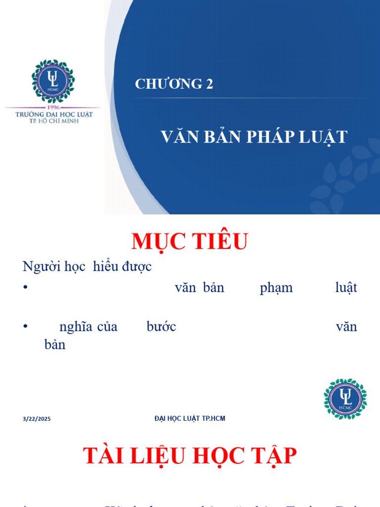2025 - CHUONG II - Quy Trình Ban Hành VBPL | PDF
