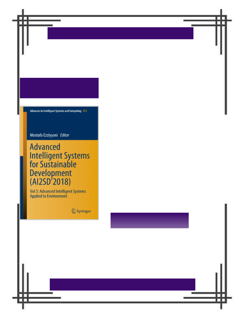 Sustainable Development Ai2sd 2018 Vol 3 Advanced Intelligent Systems ...