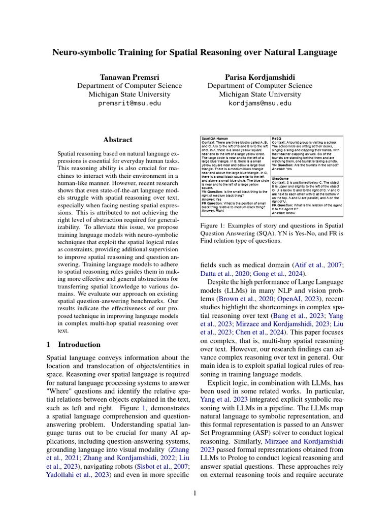 Neuro-Symbolic Training For Spatial Reasoning Over Natural Language ...