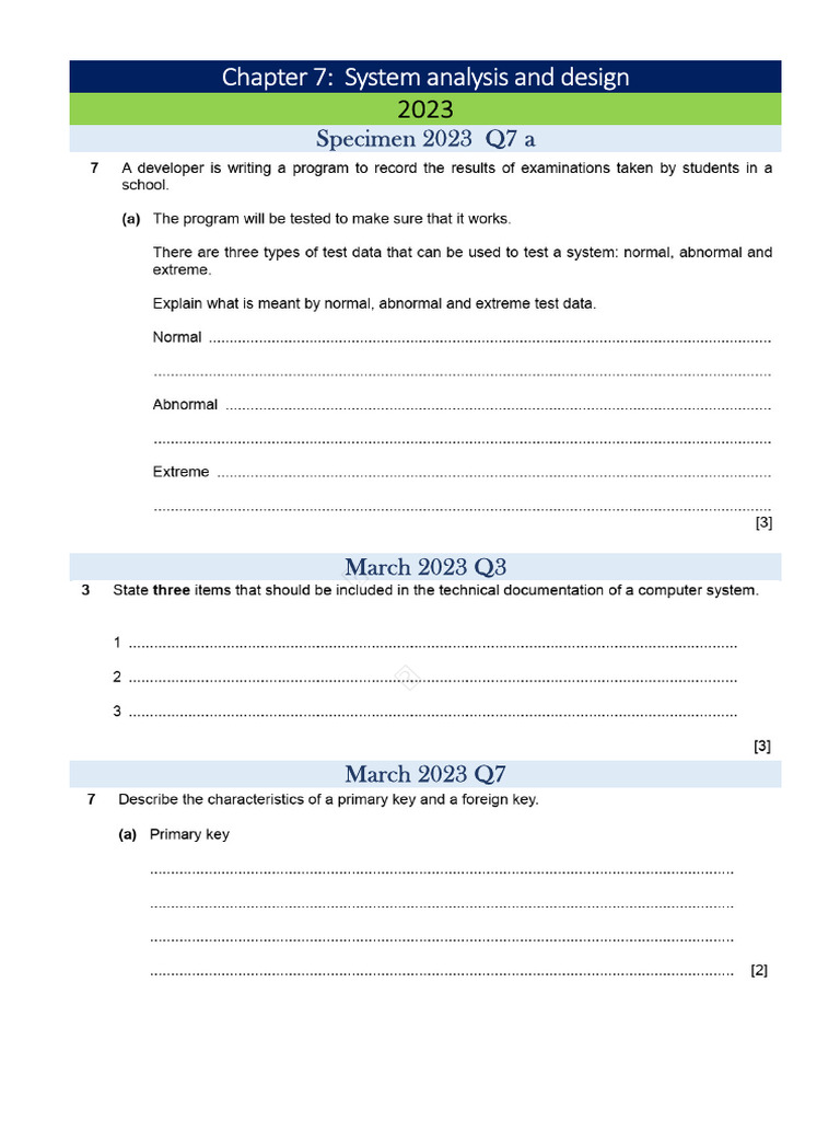 IGCSE ICT System Analysis Guide | PDF