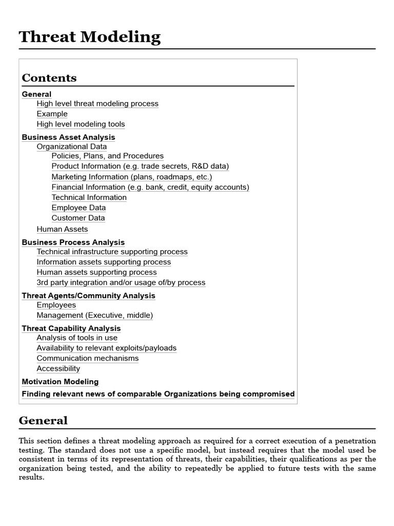 Comprehensive Threat Modeling Guide | PDF | Information | Penetration Test