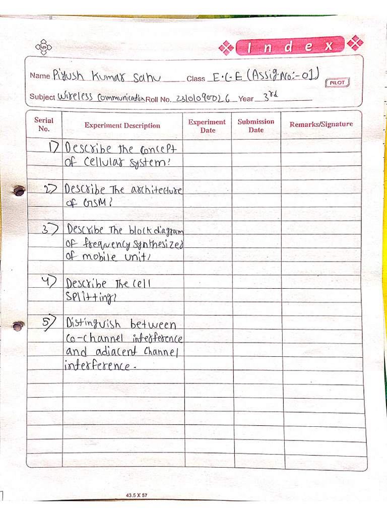 MWC Assignment No - 01 | PDF