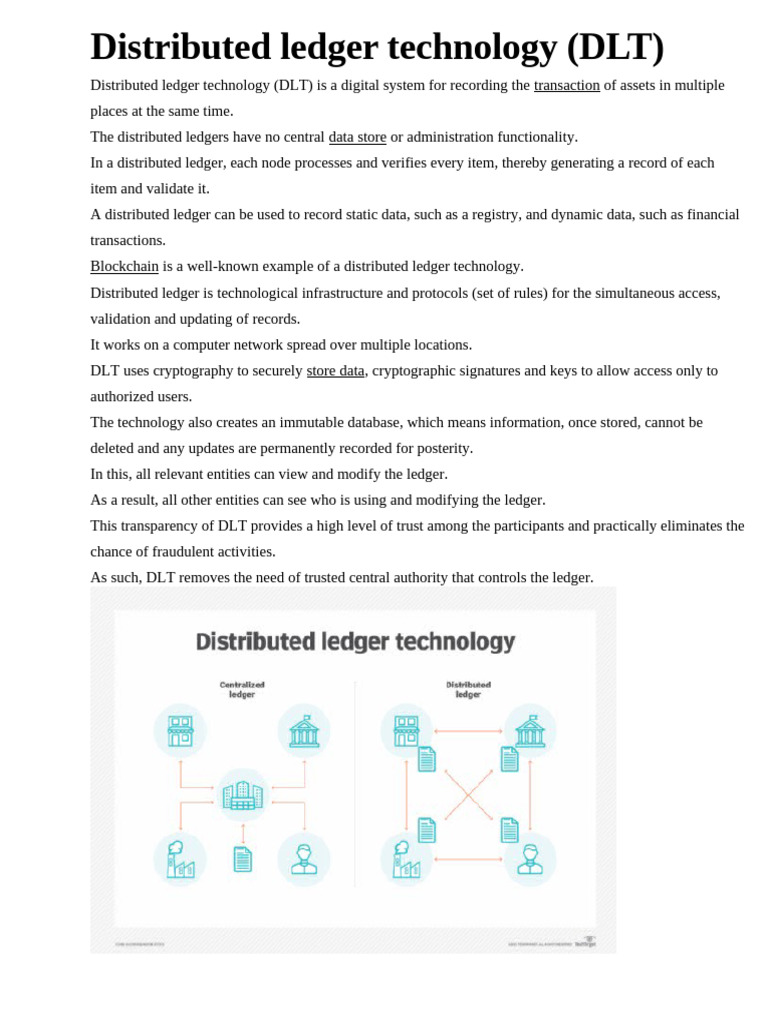 Understanding Distributed Ledger Technology | PDF | Cryptocurrency ...
