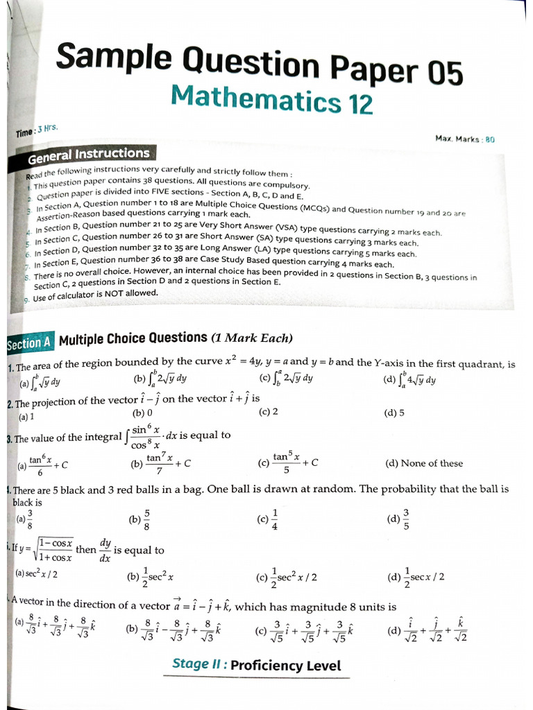 Sample Paper 5 | PDF