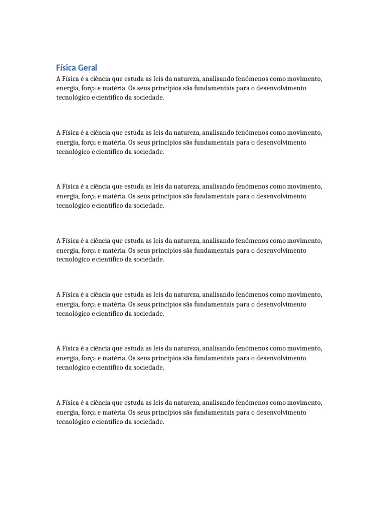 Fundamentos da Física e suas Leis | PDF