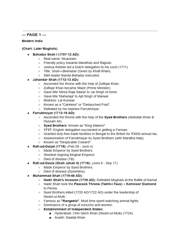 Modern History (Hindi To English) | PDF | British India | Indian ...