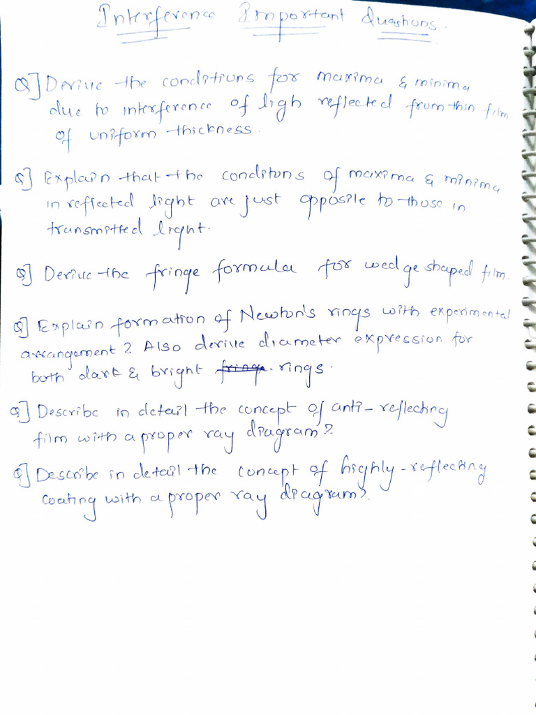 Interference in Thin Film Module 3 | PDF | Optics | Electromagnetic ...