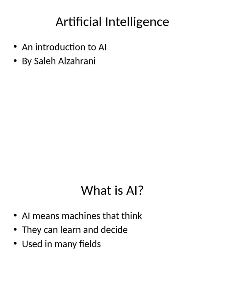 Artificial Intelligence Presentation | PDF