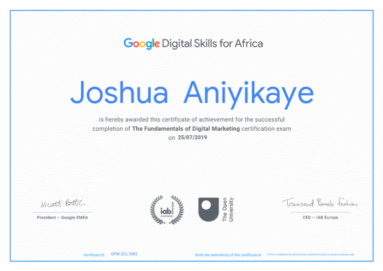 Certificate | PDF