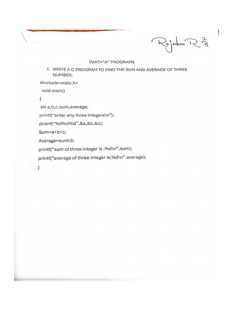 C Lab Programs | PDF