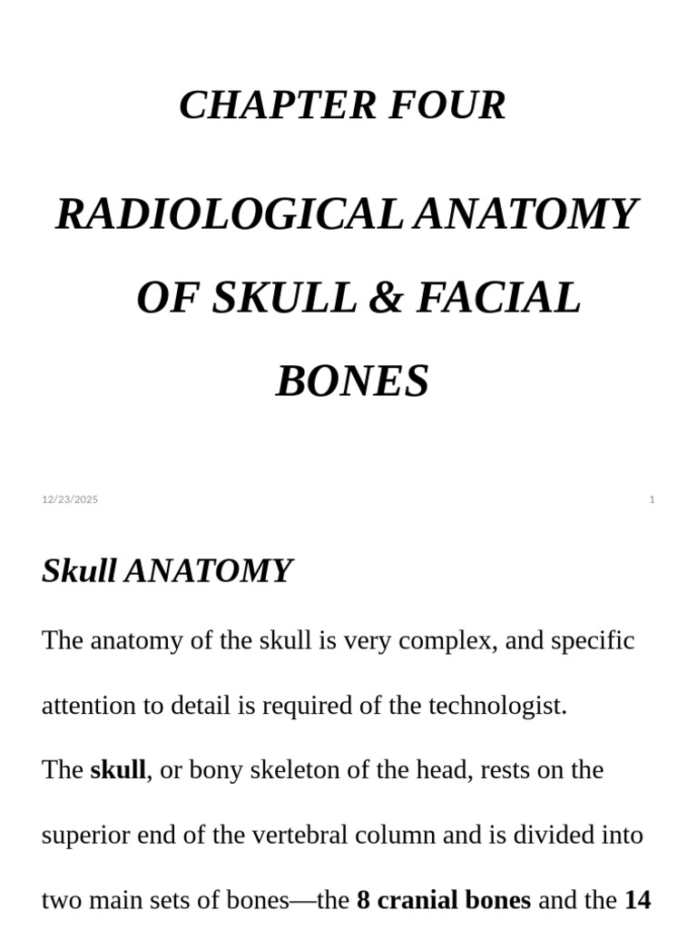 Skull and Facial Bone Anatomy Overview | PDF | Pelvis | Vertebra