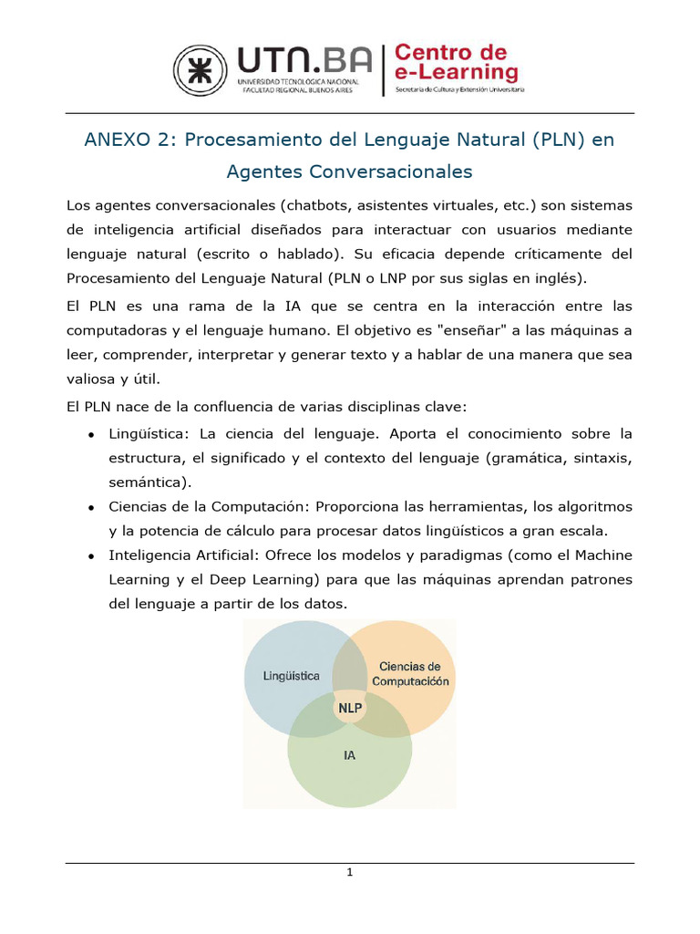 PLN en Agentes Conversacionales y Inteligencia Artificial (Computer ...