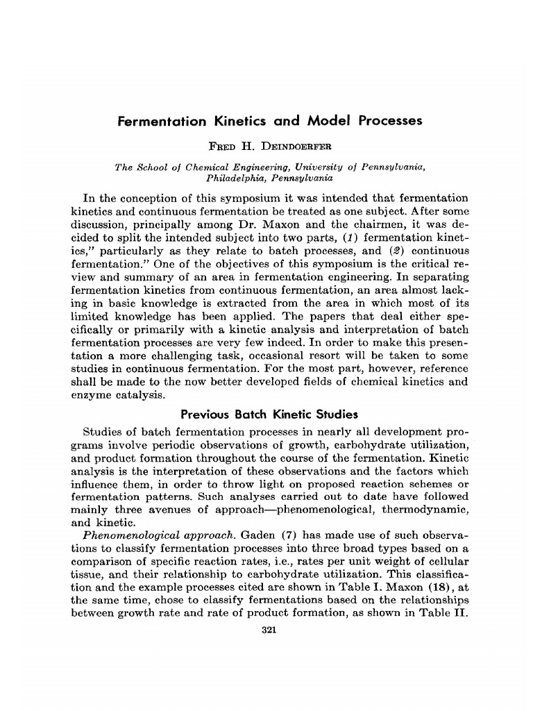 Batch Fermentation Kinetics Analysis | PDF | Fermentation | Chemical ...