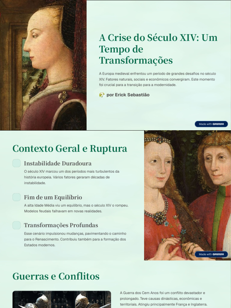 Crise do Século XIV: Transformações na Europa | PDF | Feudalismo | Fome