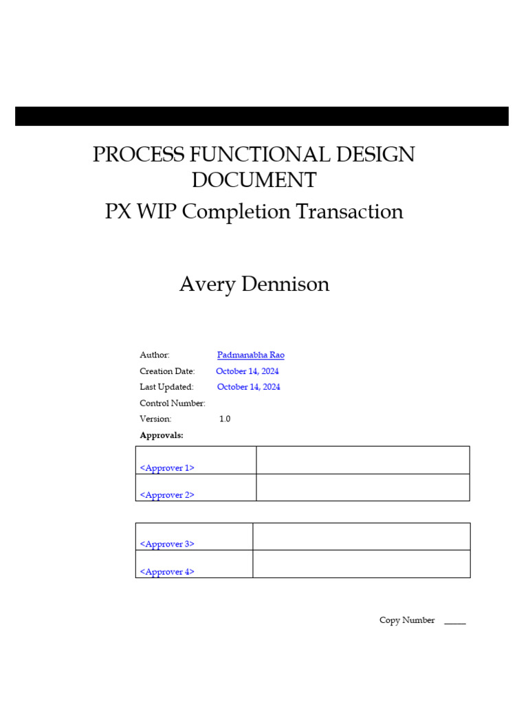 PX WIP Completion Transaction Design | PDF | Computing