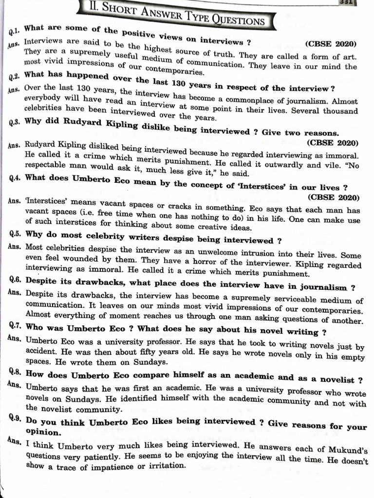 Lesson - 7 The Interview | PDF