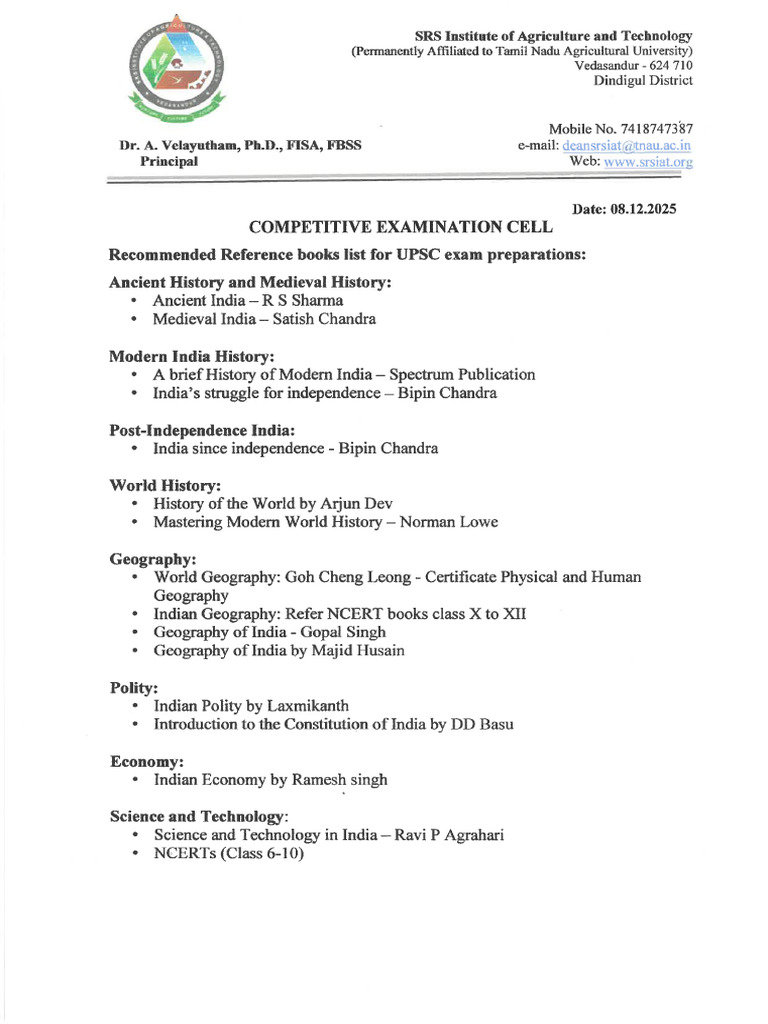Competitive Examination Cell | PDF