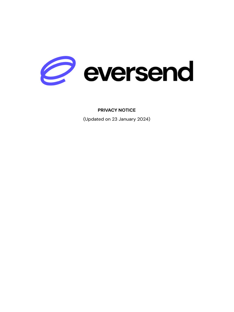 Eversend Privacy Notice Overview | PDF | Http Cookie | Computer Security