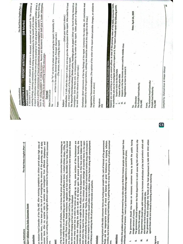 Short Report Writing | PDF