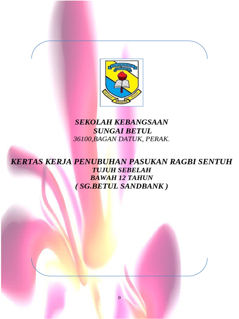 Penubuhan Pasukan Ragbi Sentuh SK Sungai Betul | PDF