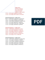 Jadual Game Euro12