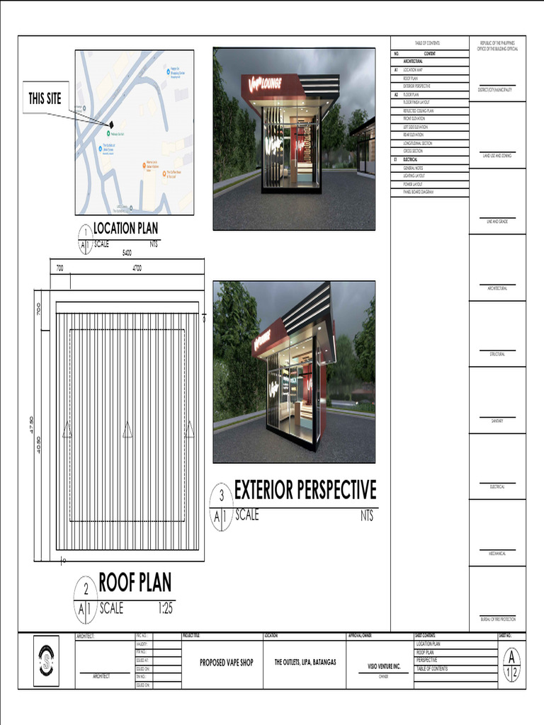 Proposed Vape Shop Architectural Plans | PDF | Window | Building ...