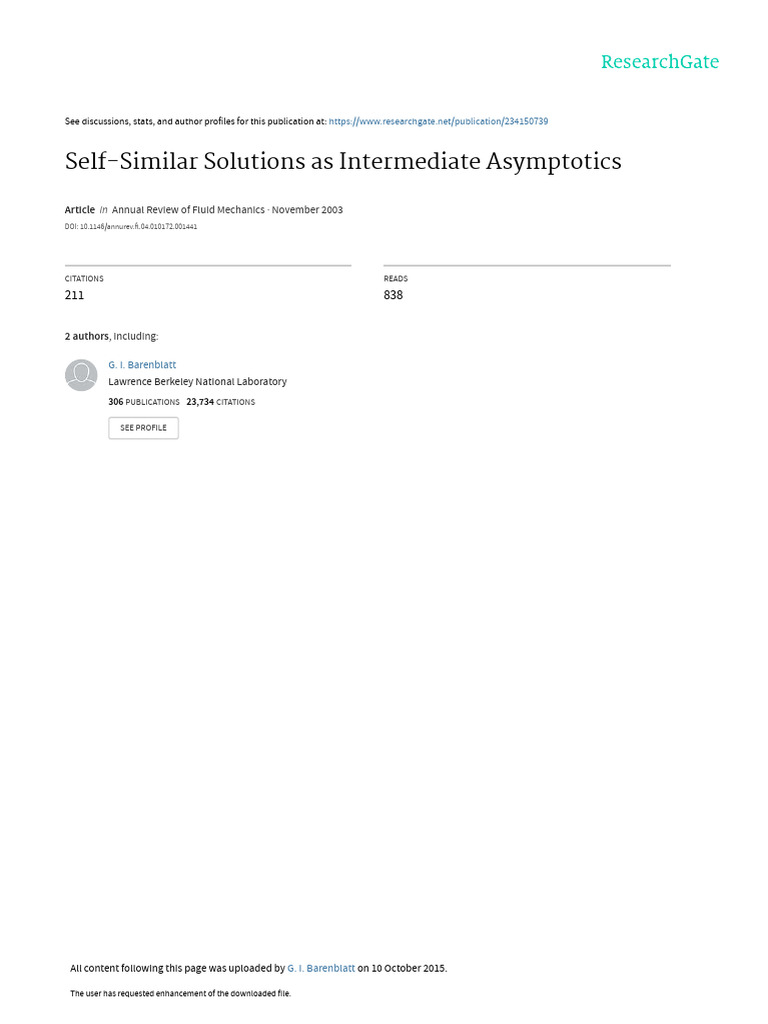 Self-Similar Solutions in Asymptotics | PDF | Waves | Equations