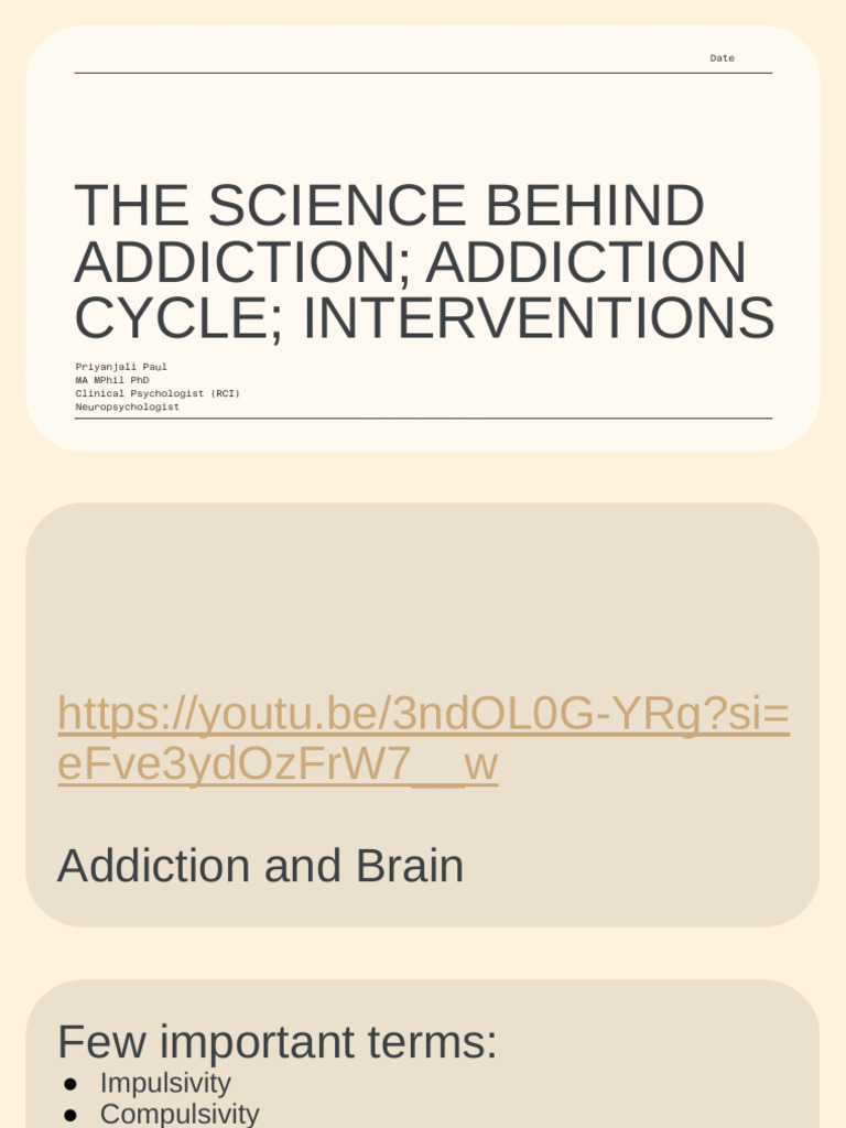 Understanding the Addiction Cycle and Interventions | PDF