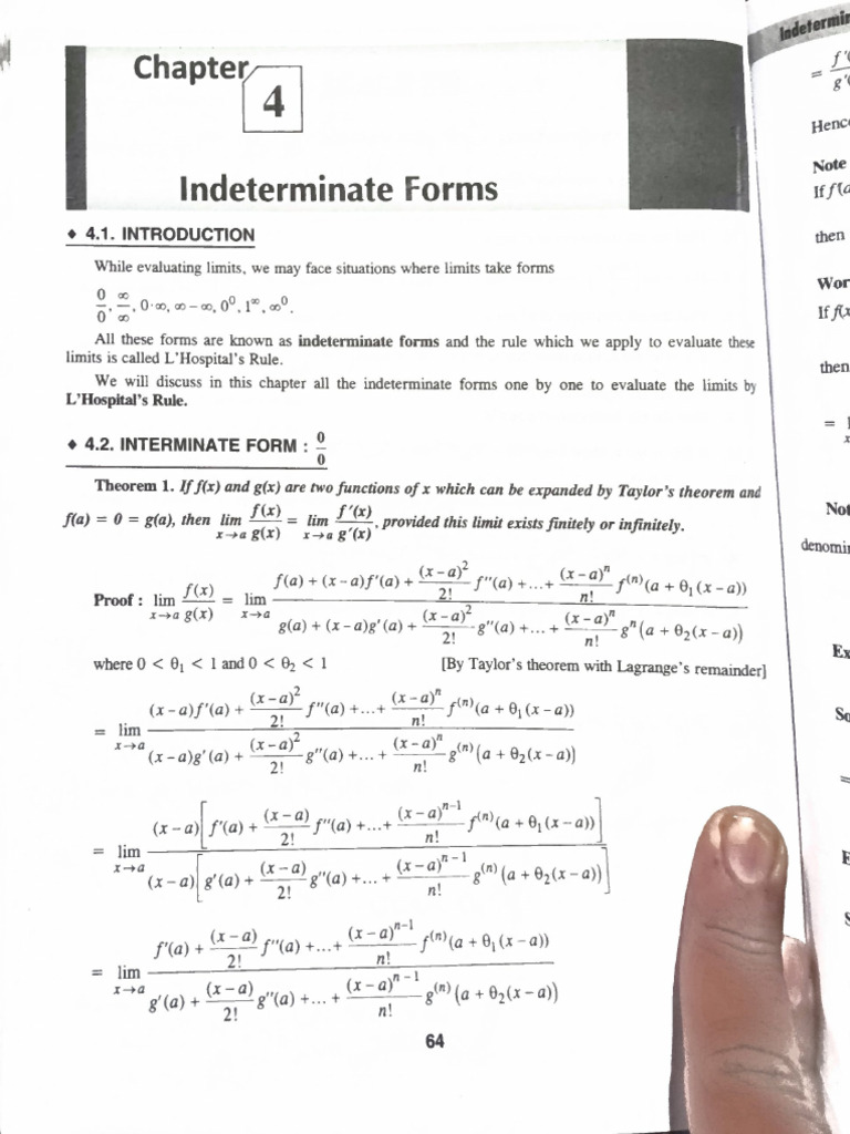 Indeterminate Forms | PDF