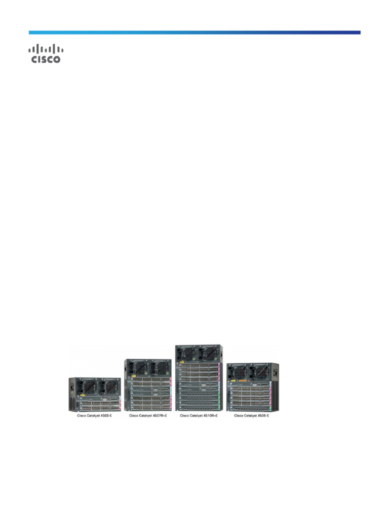 Cisco Catalyst 4500E Series Switches Guide | PDF | Computer Network ...