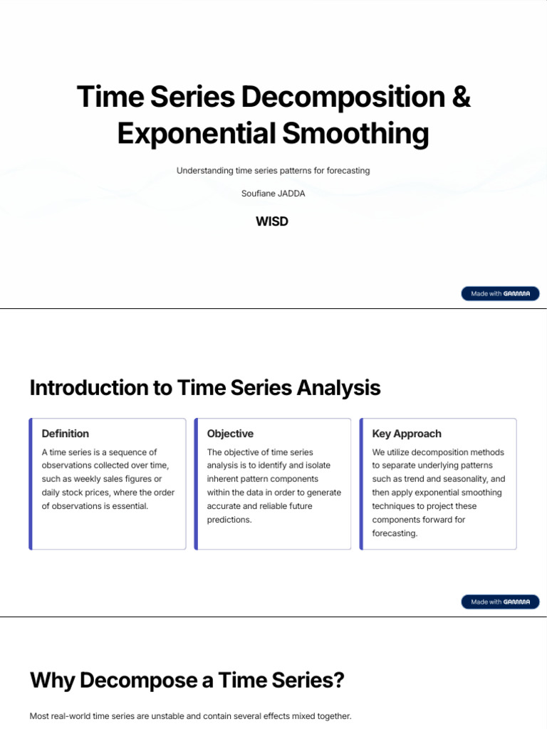 Time Series Analysis: Decomposition & Forecasting | PDF | Forecasting ...